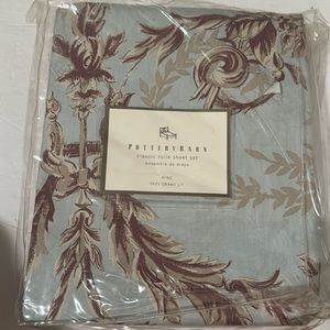 Vintage Pottery Barn king flat sheet